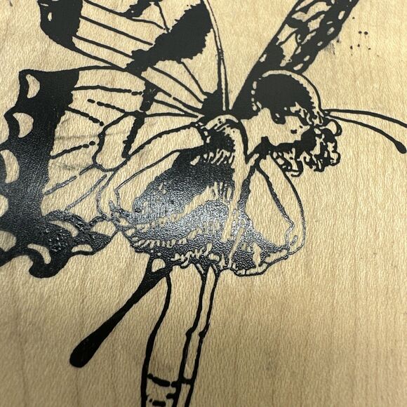 Fairy Girl Butterfly Pixie Judi Kins 1767 Rubber Stamp Fantasy - Picture 2 of 7